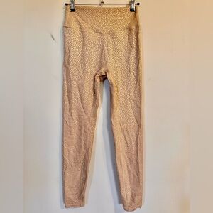 BuffBunny Cream Leggings with Gold Dots